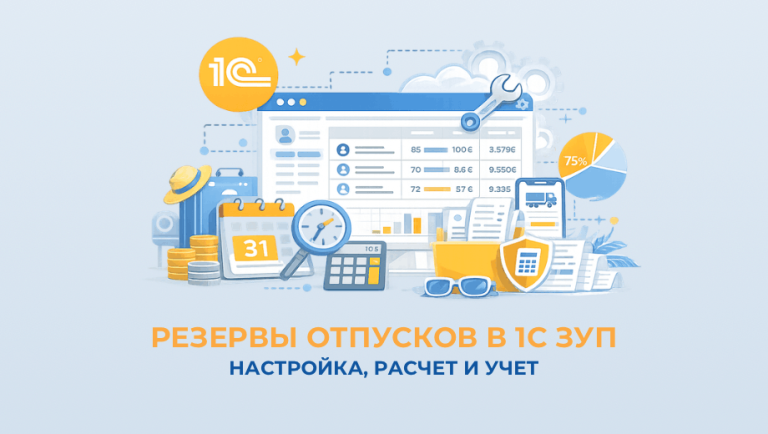 Резервы отпусков в 1С ЗУП — настройка, расчет и учет